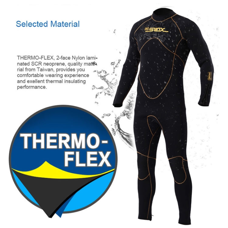 SLINX 1106 5mm Neoprene + Towel Lining Super Elastic Wear-resistant Warm Semi-dry Full Body One-piece Wetsuit for Men, Size: L - Athletic Wear by SLINX | Online Shopping UK | buy2fix