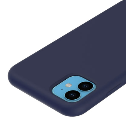 For iPhone 11 Solid Color Liquid Silicone Shockproof Case (Navy Blue) - iPhone 11 Cases by buy2fix | Online Shopping UK | buy2fix