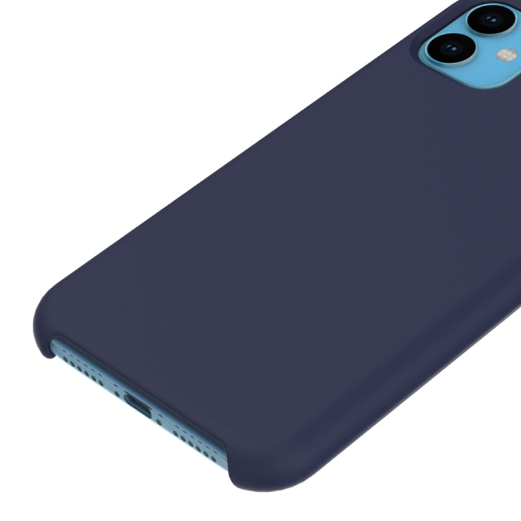 For iPhone 11 Solid Color Liquid Silicone Shockproof Case (Navy Blue) - iPhone 11 Cases by buy2fix | Online Shopping UK | buy2fix