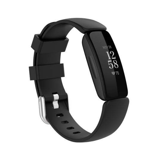 For Fitbit Inspire 2 TPE Watch Band, Size:S(Black) - Smart Wear by buy2fix | Online Shopping UK | buy2fix