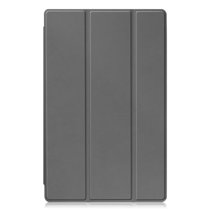 For Lenovo Tab M10 HD 2nd Gen TB-X306 Caster Pattern Horizontal Flip Tablet PC Protective Leather Case with Tri-fold Bracket & Sleep Function(Gray) - For Lenovo by buy2fix | Online Shopping UK | buy2fix
