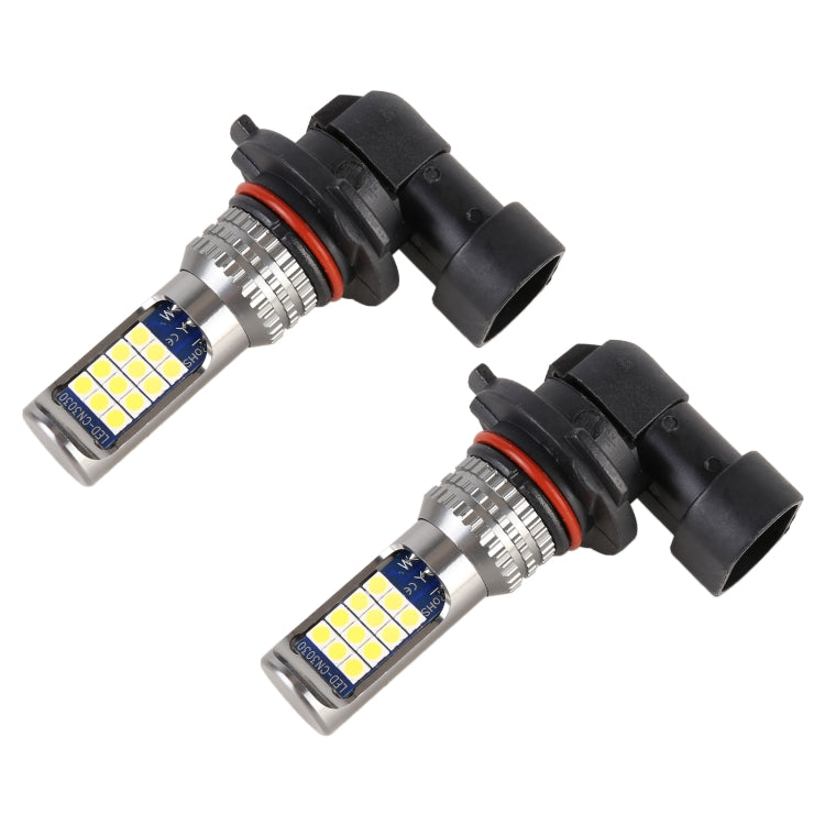 9005 2 PCS DC12-24V / 8.6W Car Fog Lights with 24LEDs SMD-3030 & Constant Current, Bag Packagin(White Light) - In Car by buy2fix | Online Shopping UK | buy2fix