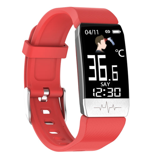 T1S 1.14 inch Screen IP67 Waterproof Smart Bracelet, Support Blood Oxygen Monitoring / Body Temperature Monitoring / Heart Rate Monitoring(Red) - Smart Wear by buy2fix | Online Shopping UK | buy2fix