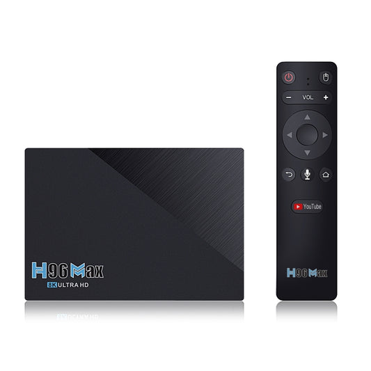 H96 Max 8K Smart TV BOX Android 11.0 Media Player wtih Remote Control, Quad Core RK3566, RAM: 4GB, ROM: 32GB, Dual Frequency 2.4GHz WiFi / 5G, Plug Type:UK Plug - Consumer Electronics by buy2fix | Online Shopping UK | buy2fix