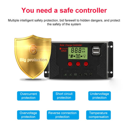 PWM Solar Controller 12V / 24V Lithium Battery Charging Photovoltaic Panel Charging Street Light Controller with Dual USB Output, Model:CPLS-50A - Consumer Electronics by buy2fix | Online Shopping UK | buy2fix