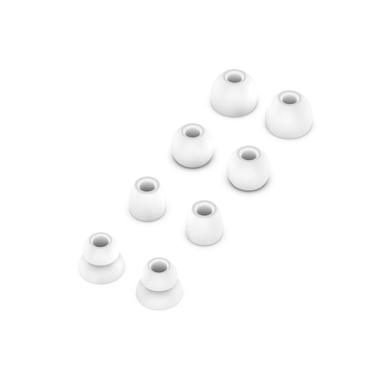 4 Pairs Wireless Earphone Replaceable Silicone Ear Cap Earplugs for Huawei FreeBuds 4i / FreeLace Pro / Active Noise Canceling Earphones 3(White) - Apple Accessories by buy2fix | Online Shopping UK | buy2fix