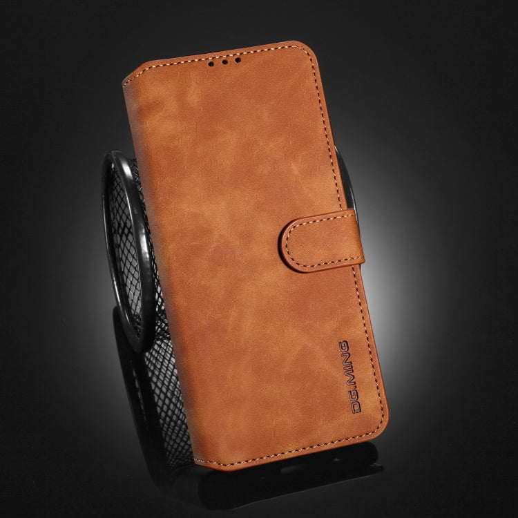 For Xiaomi Redmi Note 9T 5G DG.MING Retro Oil Side Horizontal Flip Leather Case with Holder & Card Slots & Wallet(Brown) - Xiaomi Cases by DG.MING | Online Shopping UK | buy2fix