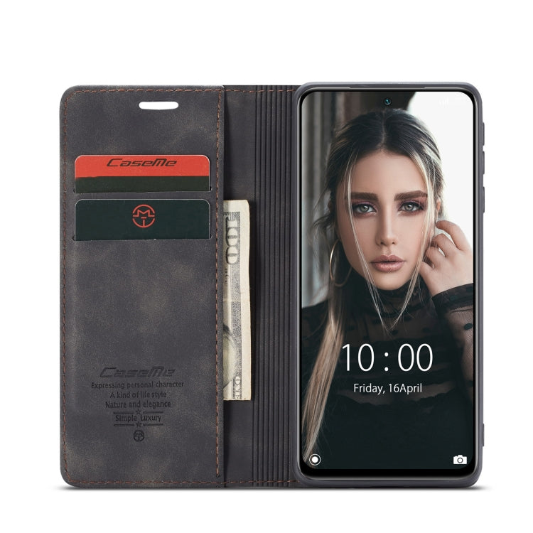 For Xiaomi Redmi Note 10 4G / Note 10s CaseMe 013 Multifunctional Horizontal Flip Leather Case with Holder & Card Slot & Wallet(Black) - Xiaomi Accessories by CaseMe | Online Shopping UK | buy2fix