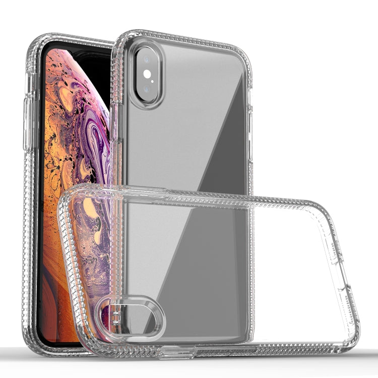 For iPhone X / XS Shockproof Transparent TPU Airbag Protective Case - Apple Accessories by buy2fix | Online Shopping UK | buy2fix