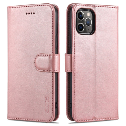 For iPhone 11 Pro AZNS Skin Feel Calf Texture Horizontal Flip Leather Casewith Card Slots & Holder & Wallet (Rose Gold) - iPhone 11 Pro Cases by AZNS | Online Shopping UK | buy2fix