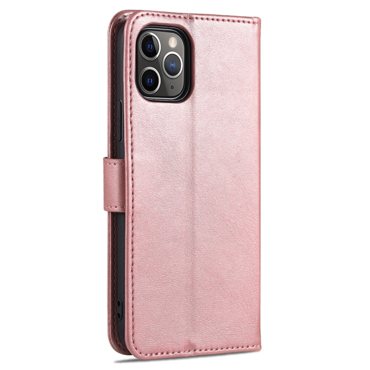 For iPhone 11 Pro AZNS Skin Feel Calf Texture Horizontal Flip Leather Casewith Card Slots & Holder & Wallet (Rose Gold) - iPhone 11 Pro Cases by AZNS | Online Shopping UK | buy2fix