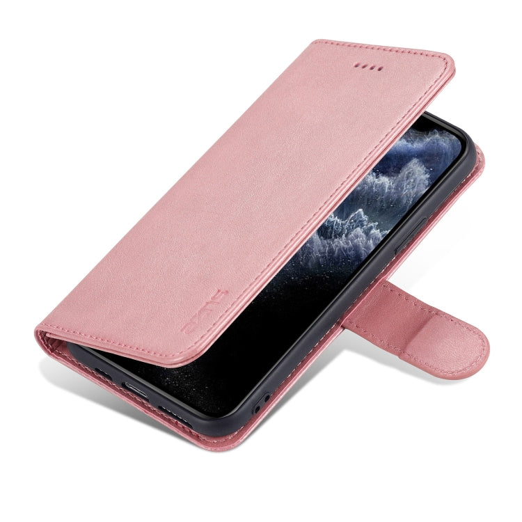 For iPhone 11 Pro AZNS Skin Feel Calf Texture Horizontal Flip Leather Casewith Card Slots & Holder & Wallet (Rose Gold) - iPhone 11 Pro Cases by AZNS | Online Shopping UK | buy2fix