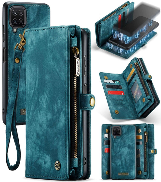 For Samsung Galaxy A12 CaseMe Detachable Multifunctional Horizontal Flip Leather Case, with Card Slot & Holder & Zipper Wallet & Photo Frame(Green) - Galaxy Phone Cases by CaseMe | Online Shopping UK | buy2fix