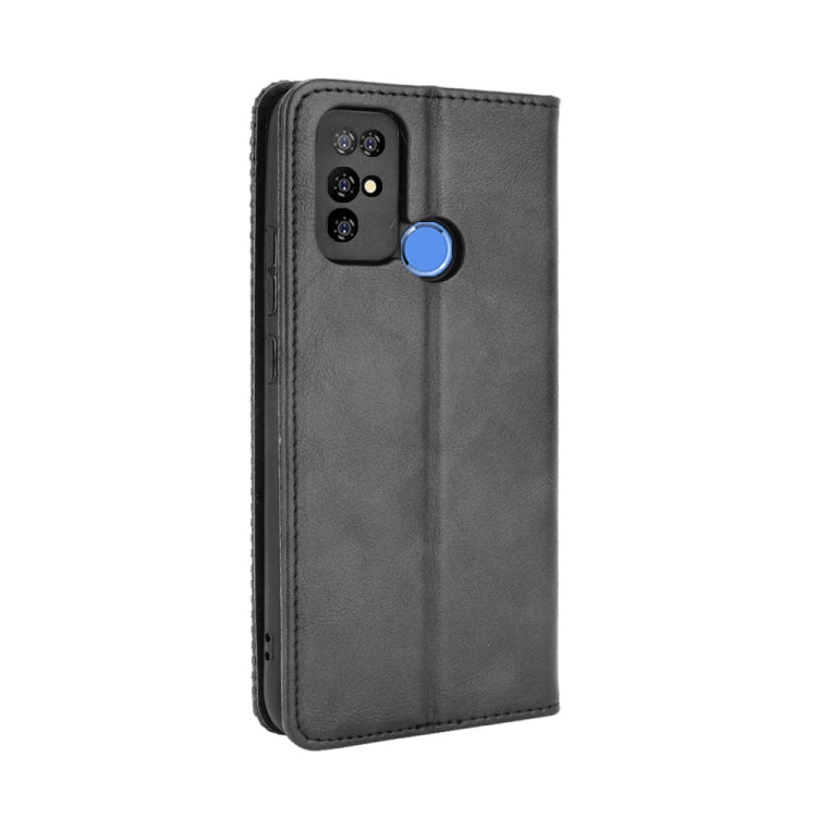 For Doogee X96 Pro Magnetic Buckle Retro Crazy Horse Texture Horizontal Flip Leather Case with Holder & Card Slots & Photo Frame(Black) - More Brand by buy2fix | Online Shopping UK | buy2fix