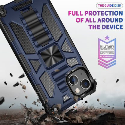 For iPhone 13 mini Armor Shockproof TPU + PC Magnetic Protective Case with Holder (Black) - iPhone 13 mini Cases by buy2fix | Online Shopping UK | buy2fix