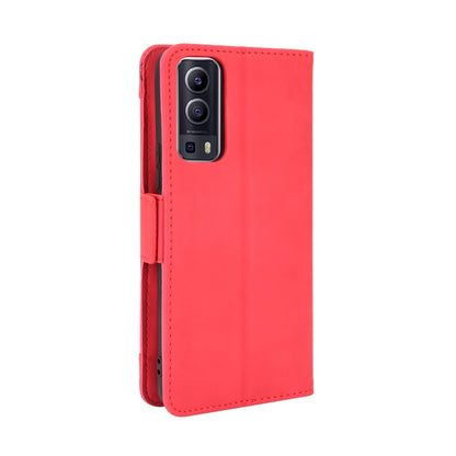 For vivo Y72 5G / iQOO Z3 5G Skin Feel Calf Pattern Horizontal Flip Leather Case with Holder & Card Slots & Photo Frame(Red) - vivo Cases by buy2fix | Online Shopping UK | buy2fix