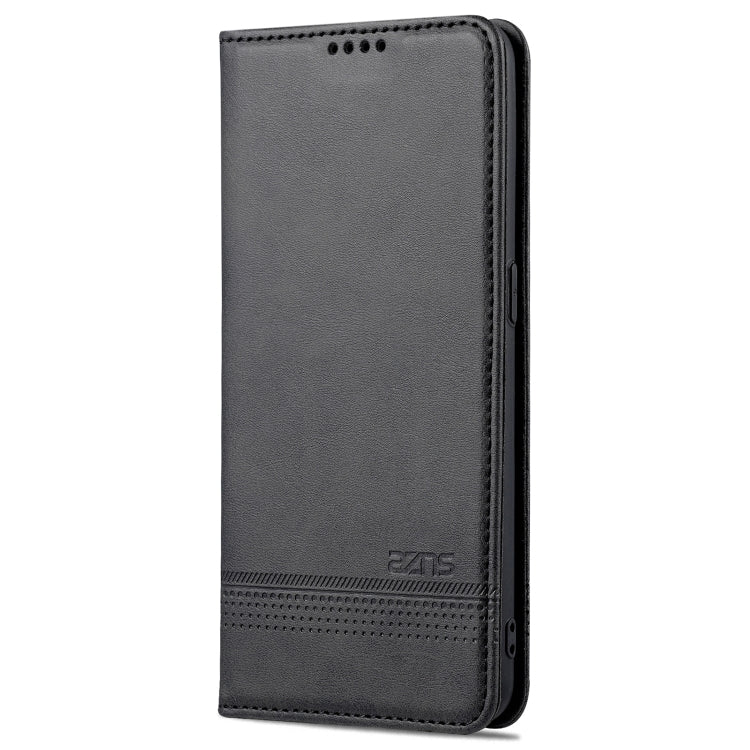 For OnePlus Nord CE 5G AZNS Magnetic Calf Texture Horizontal Flip Leather Case with Card Slots & Holder & Wallet(Black) - OnePlus Cases by AZNS | Online Shopping UK | buy2fix