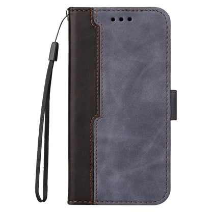 For iPhone 13 Pro Max Business Stitching-Color Horizontal Flip PU Leather Case with Holder & Card Slots & Photo Frame  (Grey) - iPhone 13 Pro Max Cases by buy2fix | Online Shopping UK | buy2fix