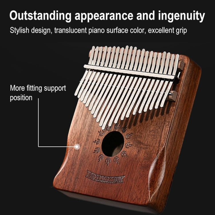 21 Tone Acacia Wood Thumb Piano Kalimba Musical Instruments(Coffee-Butterfly) - Keyboard Instruments by buy2fix | Online Shopping UK | buy2fix