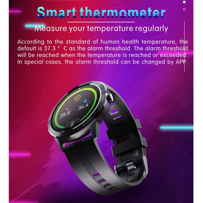 QS29 1.28 inch IPS Screen Bluetooth 5.0 IP67 Waterproof Smart Bracket, Support Sleep Monitoring/Heart Rate Monitoring/Body Temperature Monitoring(Black) - Smart Wear by buy2fix | Online Shopping UK | buy2fix