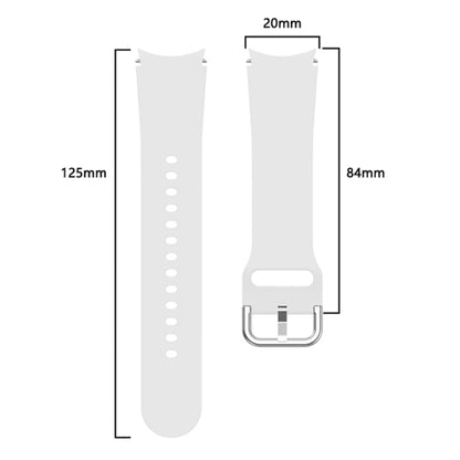 For Samsung Galaxy Watch4 44mm Universal Silicone Colorful Buckle Watch Band(White) - Smart Wear by buy2fix | Online Shopping UK | buy2fix