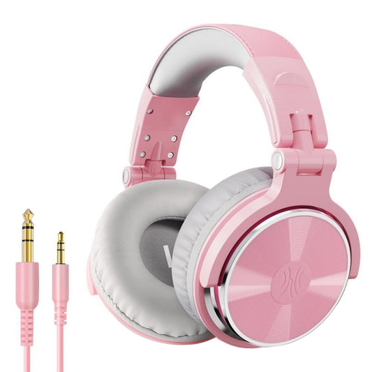 OneOdio Pro-10 Head-mounted Noise Reduction Wired Headphone with Microphone, Color:Pink - Multimedia Headset by OneOdio | Online Shopping UK | buy2fix