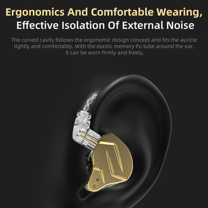 KZ ZSN Pro X Ring Iron Hybrid Drive Metal In-ear Wired Earphone, Standard Version(Gold) - In Ear Wired Earphone by KZ | Online Shopping UK | buy2fix