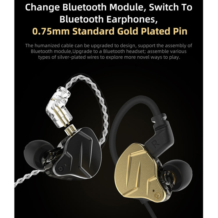 KZ ZSN Pro X Ring Iron Hybrid Drive Metal In-ear Wired Earphone, Standard Version(Gold) - In Ear Wired Earphone by KZ | Online Shopping UK | buy2fix