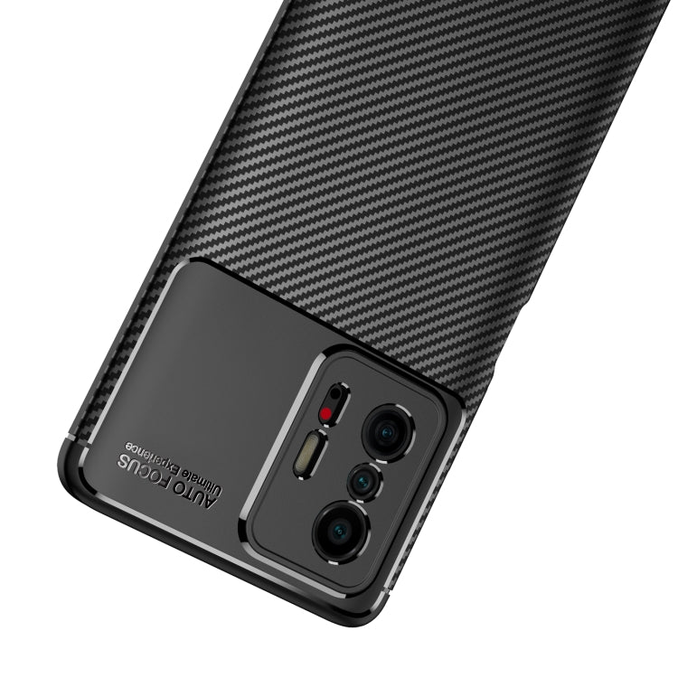 For Xiaomi Mi 11T / 11T Pro Carbon Fiber Texture Shockproof TPU Case(Black) - Xiaomi Accessories by buy2fix | Online Shopping UK | buy2fix