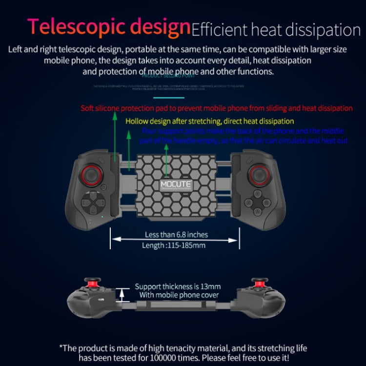 MOCUTE 060 Stretch Dual Joystick Bluetooth Gamepad For Android & iOS(Red+Blue) - Controller Gamepad by buy2fix | Online Shopping UK | buy2fix