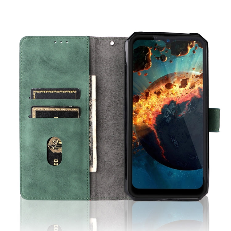 For Oukitel WP15 5G Solid Color Skin Feel Magnetic Buckle Leather Phone Case(Green) - More Brand by buy2fix | Online Shopping UK | buy2fix