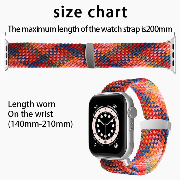 Nylon Braid Watch Band For Apple Watch Ultra 49mm&Watch Ultra 2 49mm / Series 9&8&7 45mm / SE 3&SE 2&6&SE&5&4 44mm / 3&2&1 42mm(Colorful Pink) - Watch Bands by buy2fix | Online Shopping UK | buy2fix