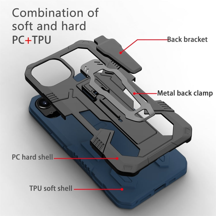 For iPhone 13 Pro Max Machine Armor Warrior PC + TPU Phone Case (Blue) - iPhone 13 Pro Max Cases by buy2fix | Online Shopping UK | buy2fix