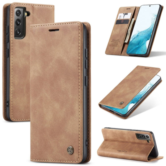 For Samsung Galaxy S22 CaseMe 013 Multifunctional Horizontal Flip Leather Phone Case(Brown) - Galaxy S22 5G Cases by CaseMe | Online Shopping UK | buy2fix