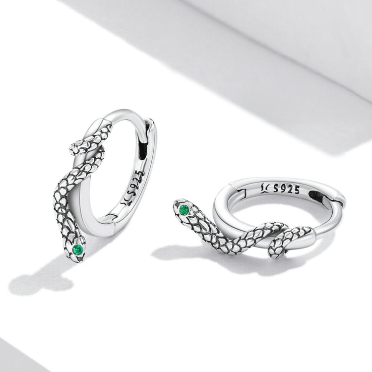 S925 Sterling Silver Snake Ear Buckle Women Earrings - Jewelry Accessories by buy2fix | Online Shopping UK | buy2fix