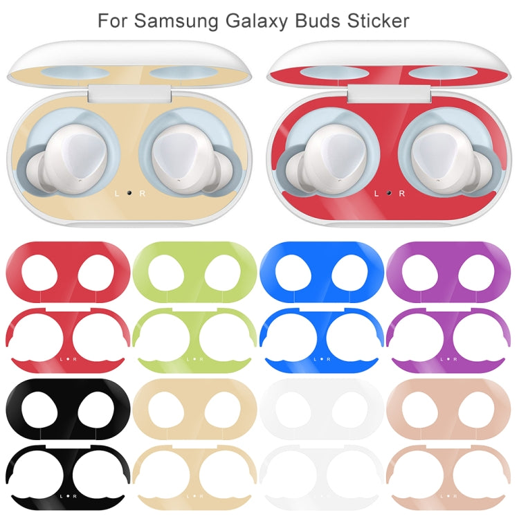 For Galaxy Buds Wireless Bluetooth Earphone Metal Protective Sticker(White) - Protective Sticker by buy2fix | Online Shopping UK | buy2fix