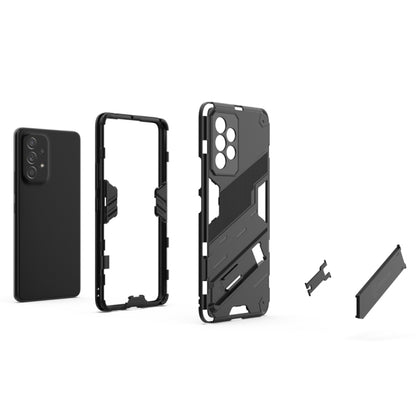 For Samsung Galaxy A53 5G Punk Armor 2 in 1 PC + TPU Shockproof Phone Case with Invisible Holder(Black) - Samsung Accessories by buy2fix | Online Shopping UK | buy2fix