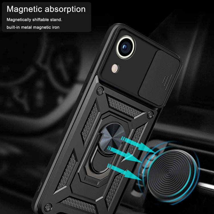 For Samsung Galaxy A03 Core Sliding Camera Cover Design TPU+PC Phone Case(Black) - Galaxy Phone Cases by buy2fix | Online Shopping UK | buy2fix