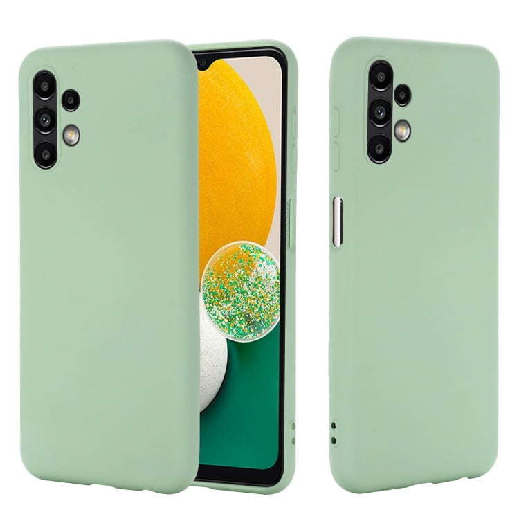 For Samsung Galaxy A13 4G Pure Color Liquid Silicone Phone Case(Green) - Samsung Accessories by buy2fix | Online Shopping UK | buy2fix