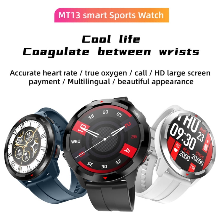 MT13 1.32 inch TFT Screen Smart Watch, Support Bluetooth Call & Alipay(Silver) - Smart Wear by buy2fix | Online Shopping UK | buy2fix