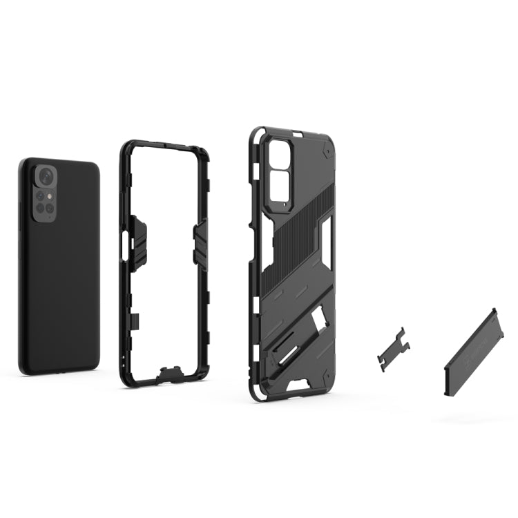 For Xiaomi Redmi Note 11 / Note 11S Global Punk Armor 2 in 1 PC + TPU Shockproof Phone Case with Invisible Holder(Gray) - Xiaomi Cases by buy2fix | Online Shopping UK | buy2fix