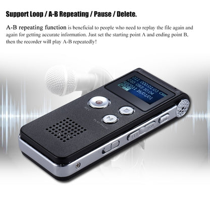 SK-012 4GB USB Dictaphone Digital Audio Voice Recorder with WAV MP3 Player VAR Function(Black) - Consumer Electronics by buy2fix | Online Shopping UK | buy2fix