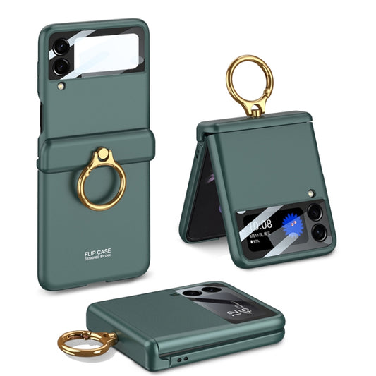 For Samsung Galaxy Z Flip3 5G GKK Magnetic Hinged Flip Case with Ring Holder(Forest Green) - Galaxy Phone Cases by GKK | Online Shopping UK | buy2fix