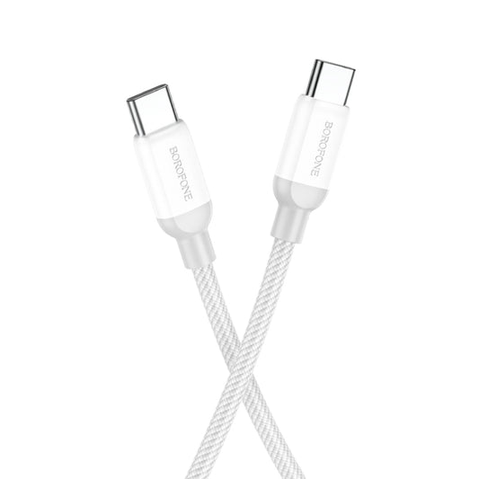 Borofone BX68 100W USB-C / Type-C to Type-C Charging Data Cable, Length:1m(Sliver) -  by Borofone | Online Shopping UK | buy2fix