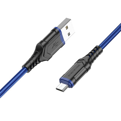 Borofone BX67 1m 2.4A USB to Micro USB Charging Sync Data Cable(Blue) -  by Borofone | Online Shopping UK | buy2fix