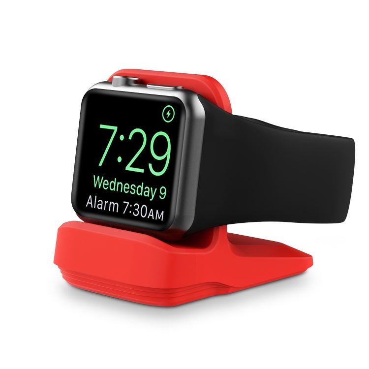 Silicone Charging Holder for Apple Watch(Red) - Charger / Holder by buy2fix | Online Shopping UK | buy2fix