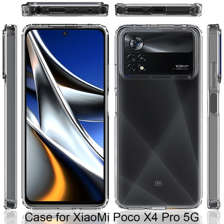 For Xiaomi Poco X4 Pro 5G Scratchproof TPU + Acrylic Protective Phone Case(Transparent) - Xiaomi Cases by buy2fix | Online Shopping UK | buy2fix