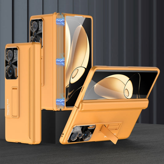 For Honor Magic V 5G GKK Magnetic Hinge Full Coverage Phone Case(Orange) - Honor Cases by GKK | Online Shopping UK | buy2fix