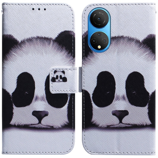 For Honor X7 Coloured Drawing Leather Phone Case(Panda) - Honor Cases by buy2fix | Online Shopping UK | buy2fix