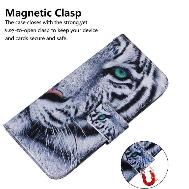 For Honor X7 Coloured Drawing Leather Phone Case(Tiger) - Honor Cases by buy2fix | Online Shopping UK | buy2fix